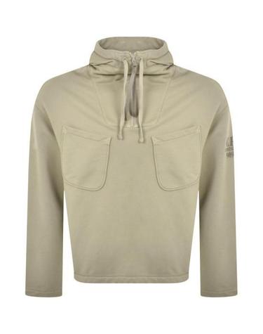 씨피 컴퍼니 다이애그널 플리스 집 후드 티셔츠 17CMSS022A006372G327 VINTAGE KHAKI DOM