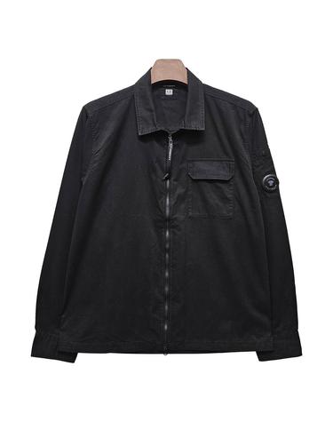 씨피컴퍼니 CP컴퍼니 26FW 렌즈 지퍼 개버딘 오버셔츠 자켓 블랙 RCCMOS705A 110143G 999