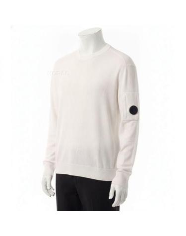 CP컴퍼니 26FW Merino Wool Crew Neck Sweatshirt 21CMKN069A 005528A 103 메리노 울 크루넥 스웨트셔츠
