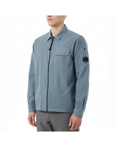 CP컴퍼니 Organic Gabardine Full Zip Overshirt 18CMOS124A 110143G 872 오가닉 개버딘 풀 짚 오버셔츠
