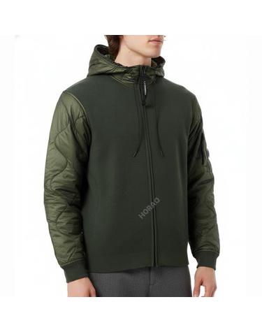 CP컴퍼니 Mixed Quilted Hooded Knit Jacket 19CMKN062A 006390M 652 믹스드 큍티드 후드 니트 자켓