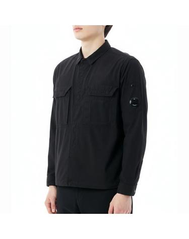 CP컴퍼니 Organic Gabardine Lens Overshirt 18CMOS142A 110143G 999 오가닉 개버딘 렌즈 오버셔츠