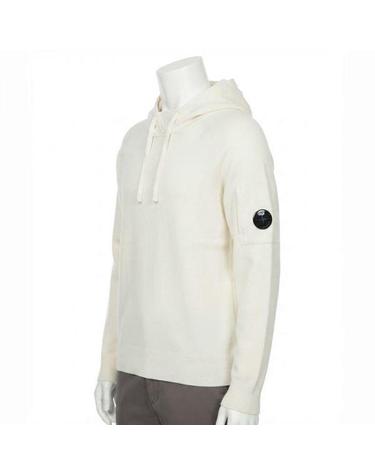 CP컴퍼니 26FW Lambswool Lens Knitted Hooded Sweater 21CMKN098A 110149A 103 램스울 렌즈 니트 후드 스웨터