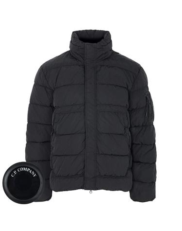 씨피컴퍼니 26FW 블랙 가먼트다잉 크롬R 렌즈 덕 다운 자켓 21CMOW012A 005904G 999