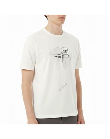 CP컴퍼니 Metropolis Series Mercerized Jersey Graphic Logo TShirt 18CLTS050A 006370W 103 메트로폴리스 시리즈