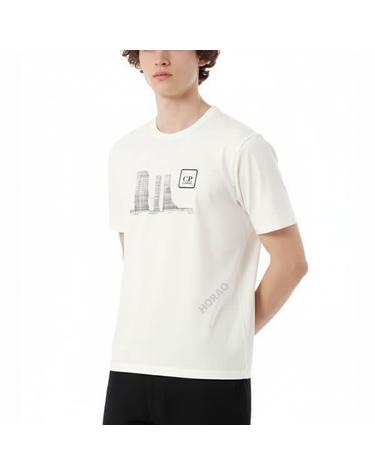 CP컴퍼니 Metropolis Series Mercerized Jersey Urban Buildings TShirt 18CLTS048A 006370W 103 메트로폴리스 시