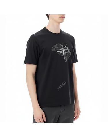 CP컴퍼니 Metropolis Series Mercerized Jersey Graphic Logo TShirt 18CLTS050A 006370W 999 메트로폴리스 시리즈