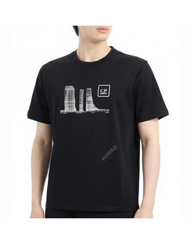 CP컴퍼니 Metropolis Series Mercerized Jersey Urban Buildings TShirt 18CLTS048A 006370W 999 메트로폴리스 시