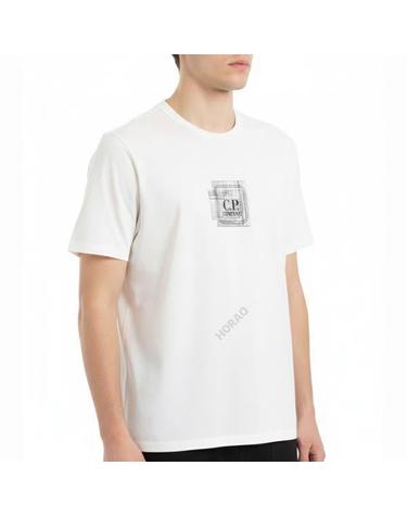 CP컴퍼니 Metropolis Series Mercerized Jersey Blurred TShirt 18CLTS047A 006370W 103 메트로폴리스 시리즈 머서라이즈