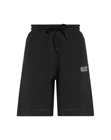 24FW 로고 자수 기모 숏팬츠 블랙 T3236 099