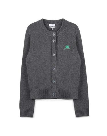 가니 그레이 울 믹스 가디건 K2592220
