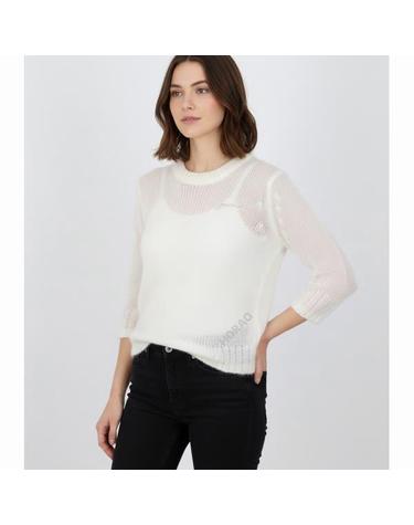 가니 WHITE MOHAIR ONECK BLOUSE K2184 135 모헤어 O넥 블라우스