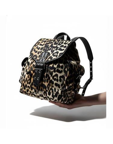 가니 LEOPARD SMALL BUCKY NYLON BACKPACK A6617 943 레오파드 버키 나일론 백팩 스몰