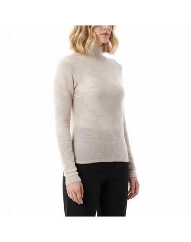 가니 Beige Sheer Turtleneck K2641 934 베이지 시어 터틀넥 니트