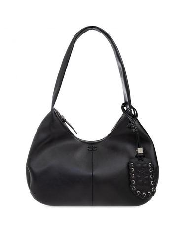 GANNI 가니 Black Medium Hobo Bag A6837 099 블랙 미디움 호보 백