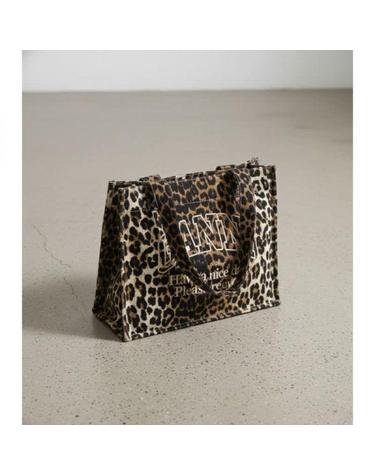 가니 26FW LEOPARD LARGE CANVAS TOTE BAG A7179 943 레오파들 라지 캔버스 토트백