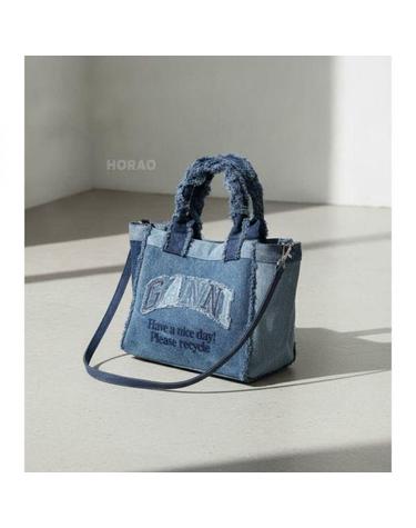 가니 26 Recycled Cotton Denim Bag B2110092 569 리사이클 코튼 데님 백
