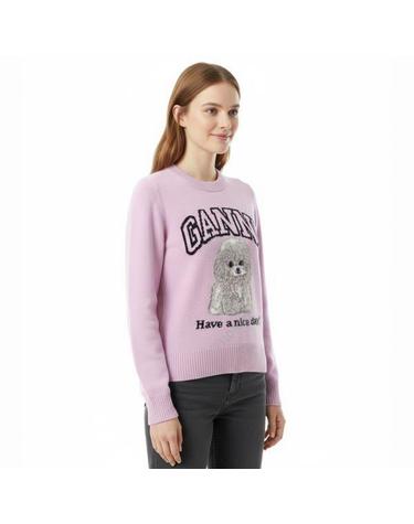 가니 Pink Poodle Jumper K2499 868 핑크 푸들 울 니트