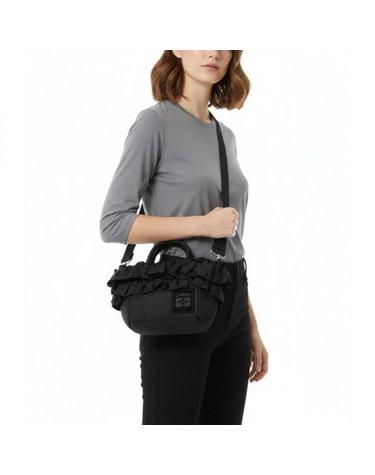 가니 26 BLACK MINI RUFFLEDETAIL SHOPPER BAG A7187 099 블랙 러플 디테일 쇼퍼 백 미니