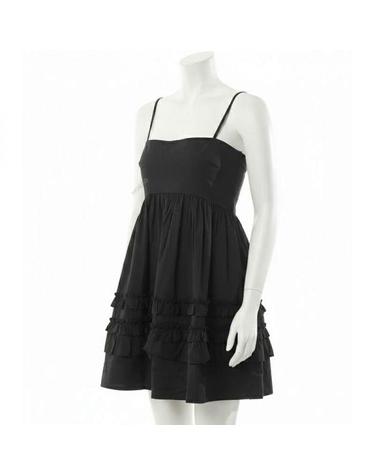 가니 26 Mini Frill Dress A1030207 099 미니 프릴 드레스