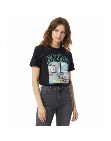 가니 26 BASIC COTTON JERSEY BEAR COMIC TEDDY A1050070 252 베이직 코튼 저지 베어 코믹 테디 티셔츠