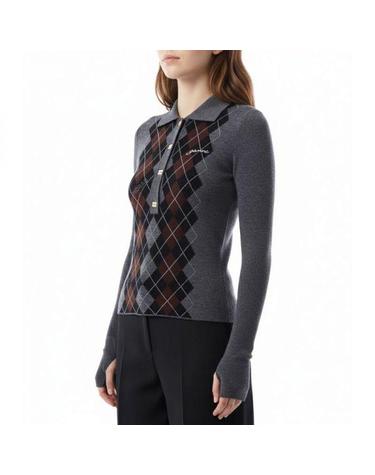 가니 26 Argylle Shirt K2314 523 아가일 폴로 셔츠