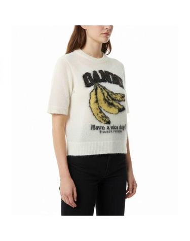 가니 26 BANANA GRAPHIC SLEEVE SWEATER A1070093 135 바나나 그래픽 반팔 스웨터