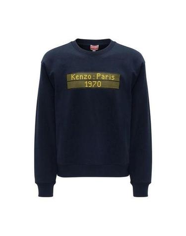 25FW 겐조 긴팔 티셔츠 FF6 5SW256 4MC 79 BLUE BLACK DOM