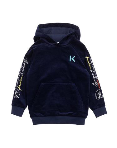 22FW 키즈 여성 로고 자수 슬로건 후드티 K25692 868