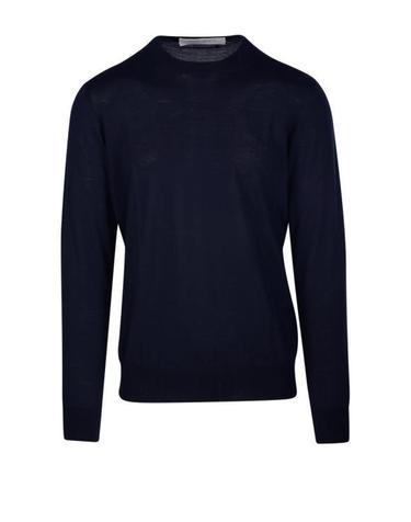 25FW 골든구스 라운드넥 스웨터 GMP00947 P000665 50501 NAVY DOM