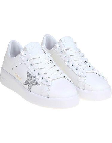 GOLDEN GOOSE 골든구스 26FW 실버 스와로브스키 크리스털 스타 화이트 레더 퓨어스타 GWF00197 F002789 80185