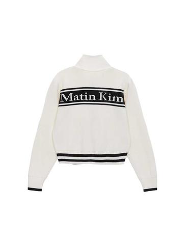 마뗑킴 스펠 포인트 스트라이프 가디건 아이보리 MK2378CD016M