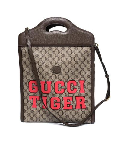 GUCCI구찌타이거 프린터 투웹 스트라이프 토트백 688497 US7EC