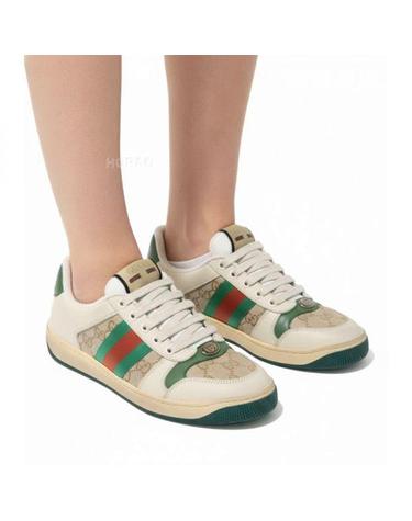 구찌 26FW 스크리너 여성 레더 스니커즈 570443 9Y920 9666