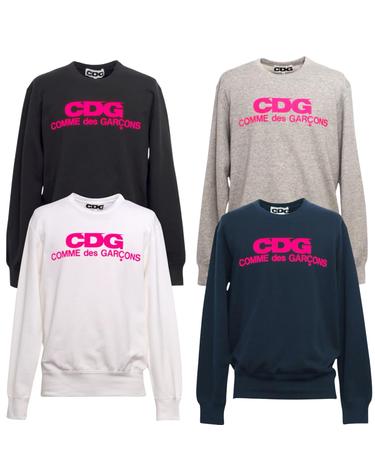 CDG 베이직 핑크 로고 크루넥 스웨트셔츠 SZT087