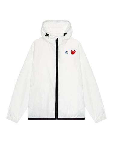 꼼데가르송 남여공용 X Kway 윈드 레인 자켓 화이트 P1J501 AZJ5010513