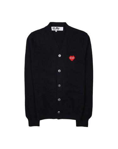 꼼데가르송남성 픽셀 로고 패치 가디건 P1N084 BLACK
