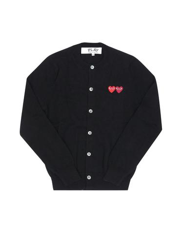 꼼데가르송남녀공용 플레이 더블 하트 와펜 가디건AX N057 051 1