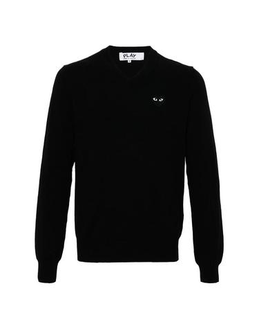 26FW 꼼데가르송 하트 와펜 공용 브이넥 니트 AX N018 051 1