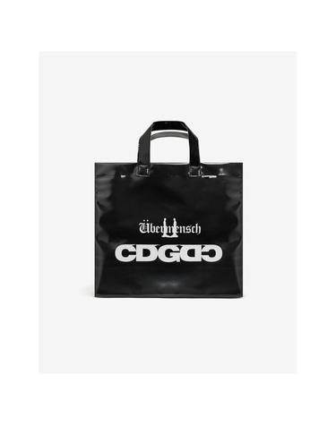 꼼데가르송 CDG x 지드래곤 위버멘쉬 페이퍼 PU 백 블랙