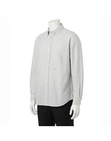 나나미카 Button Down Stripe Wind Shirt SUGS421E BE 버튼 다운 스트라이프 윈드 셔츠