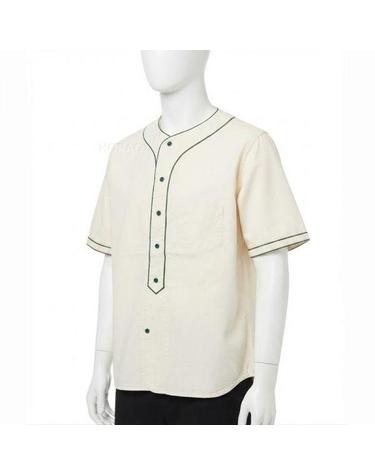 나이젤카본 26 REPEAT BASEBALL SHIRT SHORT SLEEVE COTTON TWILL 80520011002 102 리피트 코튼 트윌 베이스볼 반팔 셔츠