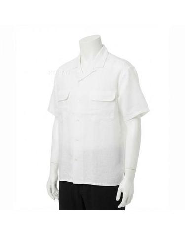 나이젤카본 26 REPEAT OPEN COLLAR SHIRT LINEN TWILL 80520011010 101 리피트 린넨 트윌 오픈 칼라 셔츠