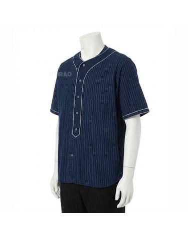 나이젤카본 26 BASEBALL SHIRT SHORT SLEEEVE COTTON WABASH 80520011003 206 코튼 와바시 베이스볼 반팔 셔츠