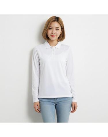 나이키 여성 골프 드라이핏 빅토리 롱슬리브 카라 폴로 DH2316 100