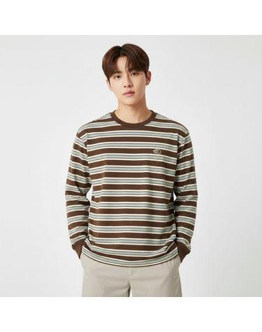 노스페이스 NT7TR56B 남성 이지온 스트라이프 긴팔 티셔츠 BRICK