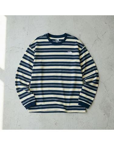 노스페이스 NT7TS03J 화이트라벨 봉봉 긴팔 티 NAVY