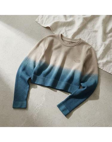 노스페이스 NT7TS30J 화이트라벨 여성 그래디언트 긴팔 티 LIGHT NAVY