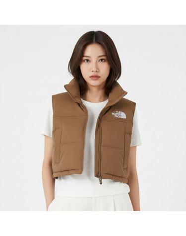 노스페이스 NV1DR82K 화이트라벨 여성 스웨이드 눕시 베스트 RDS CAMEL