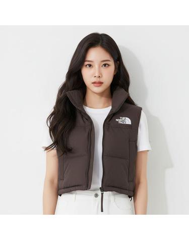 노스페이스 NV1DR82J 화이트라벨 여성 스웨이드 눕시 베스트 RDS BROWN